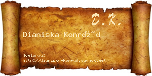 Dianiska Konrád névjegykártya