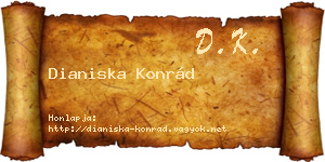Dianiska Konrád névjegykártya